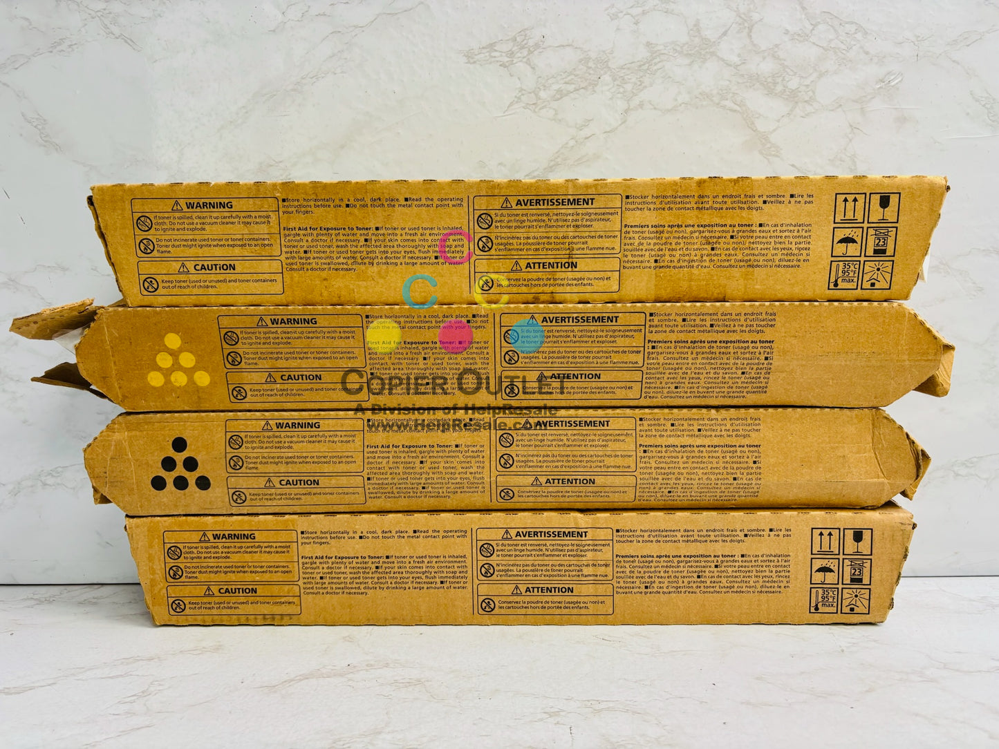 4 Cosmetic OEM Ricoh IM C2500H,IM C2000 MYKK Toners 842307,842308,842309