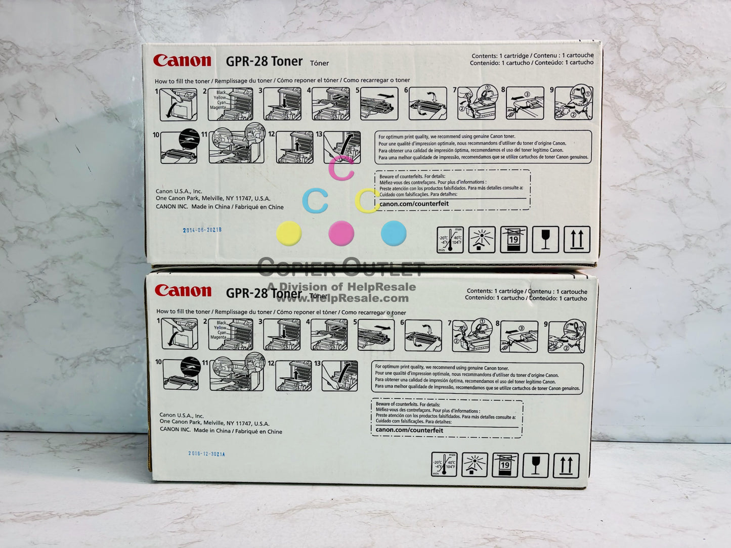 2 New Genuine Canon C1022,C1030 Magenta Toners GPR-28 (Same Day Shipping)