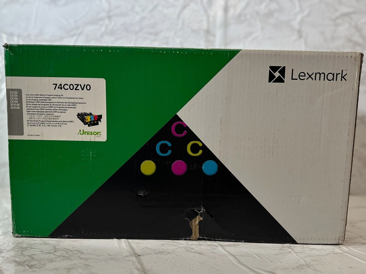 New Open Box Genuine Lexmark XC4150,CS720de,CS725 Color Imaging Kit 74C0ZV0