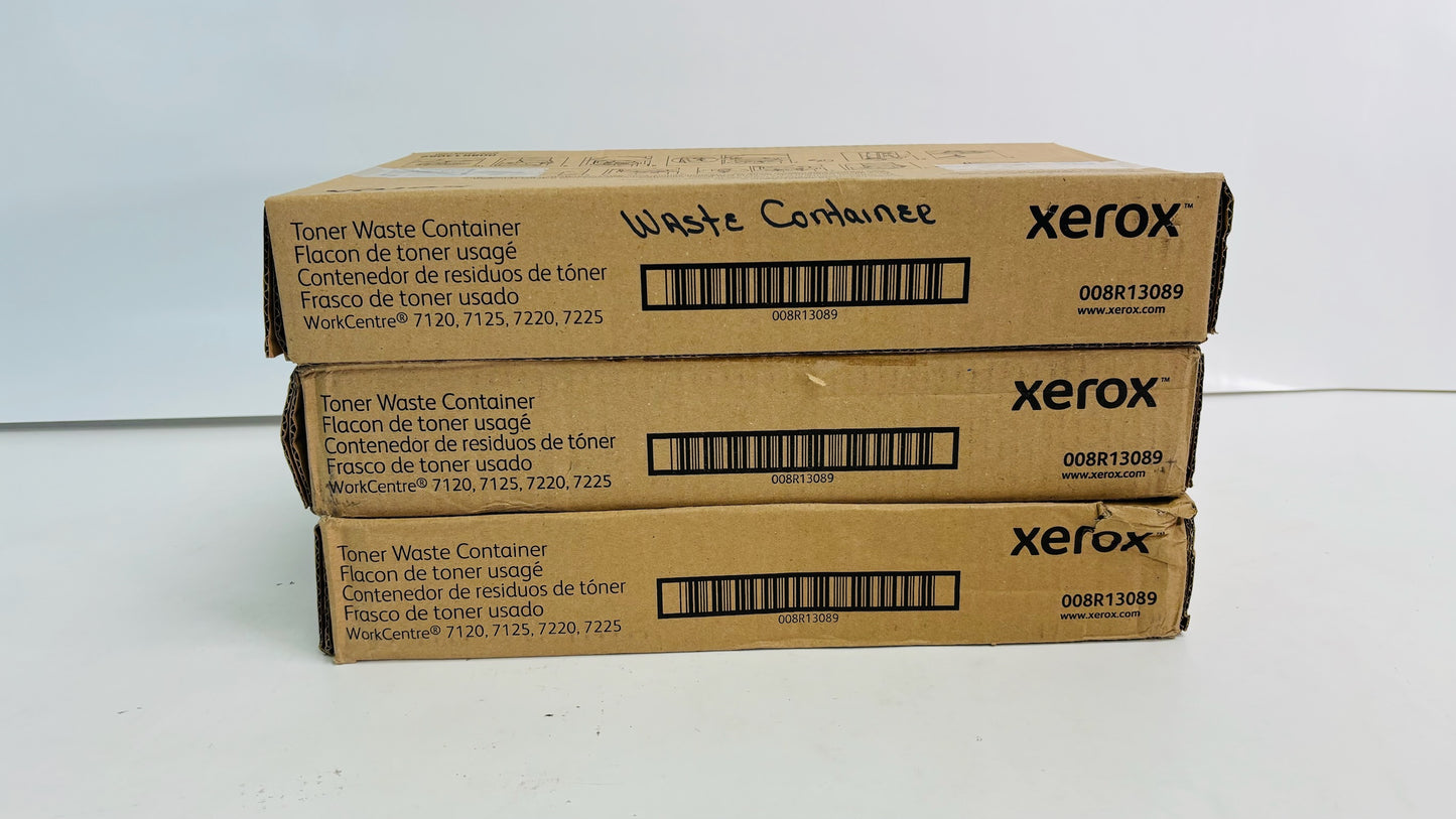 3 Genuine Xerox 7120/7125/7220/7225 Waste Toner Containers 008R13089 (8R13089)