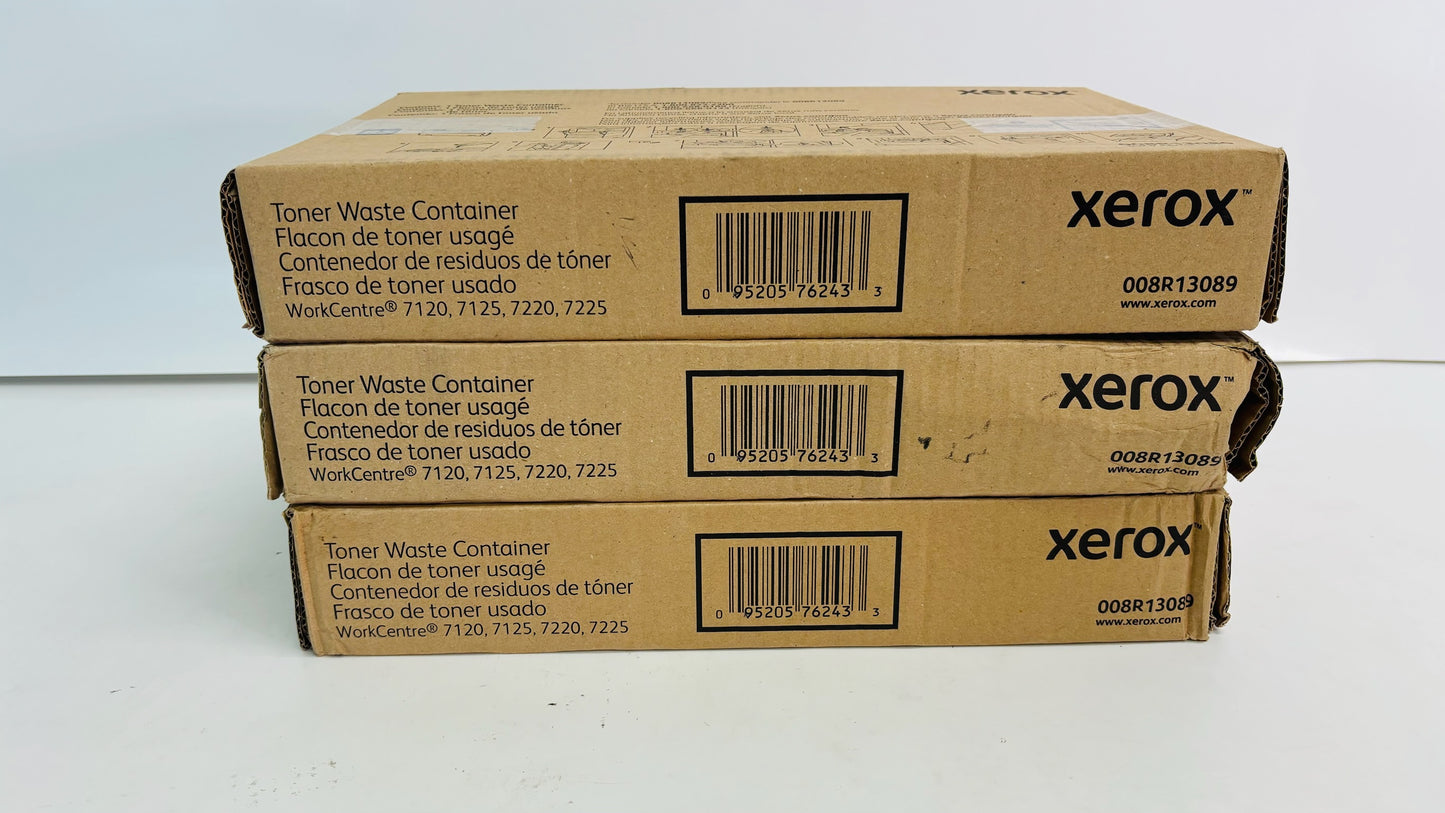 3 Genuine Xerox 7120/7125/7220/7225 Waste Toner Containers 008R13089 (8R13089)