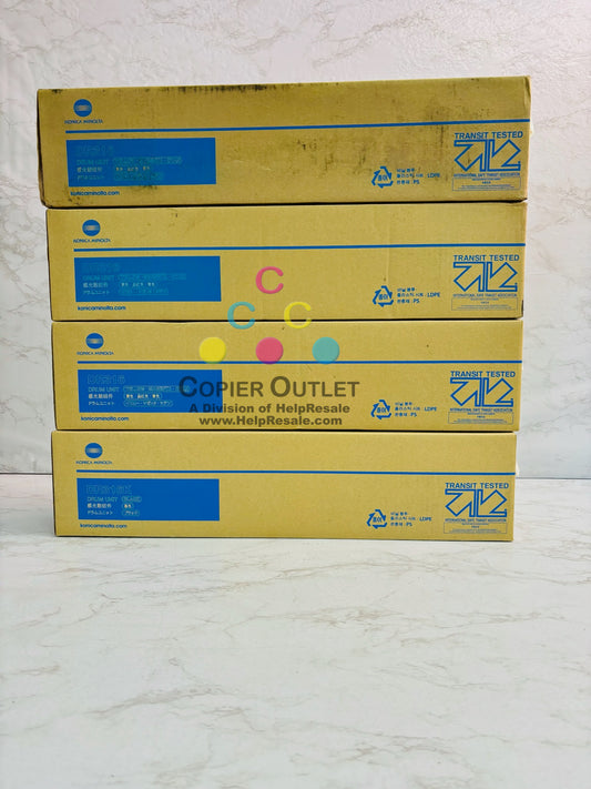 4 Genuine Konica BH C250i,C251i Black & Color Drum Unit DR316, AAV7-0TD,0RD