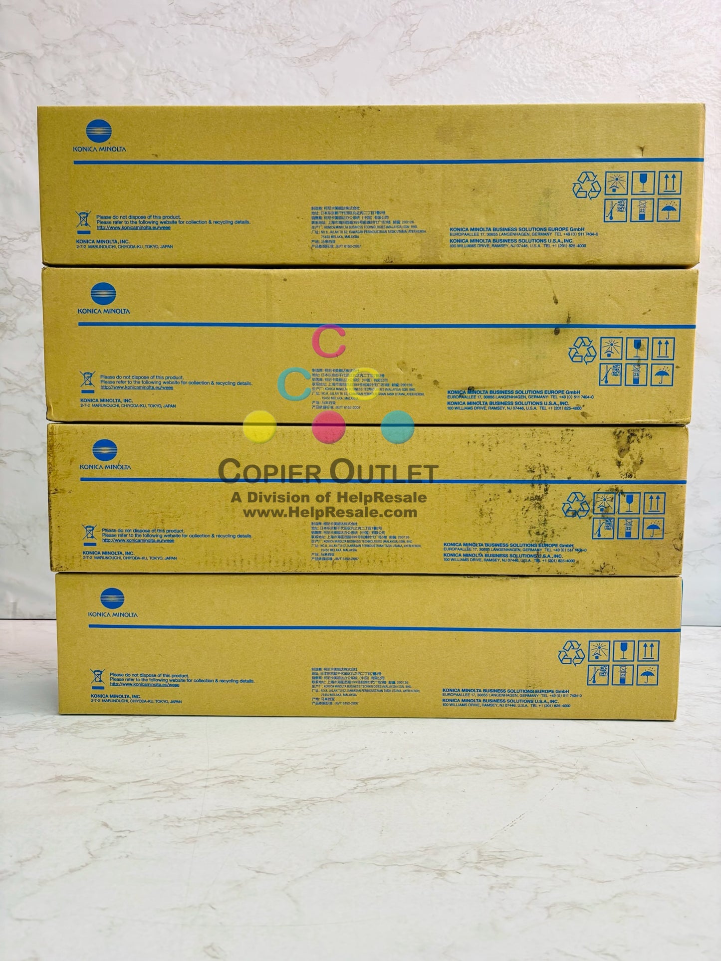4 Genuine Konica BH C250i,C251i Black & Color Drum Unit DR316, AAV7-0TD,0RD