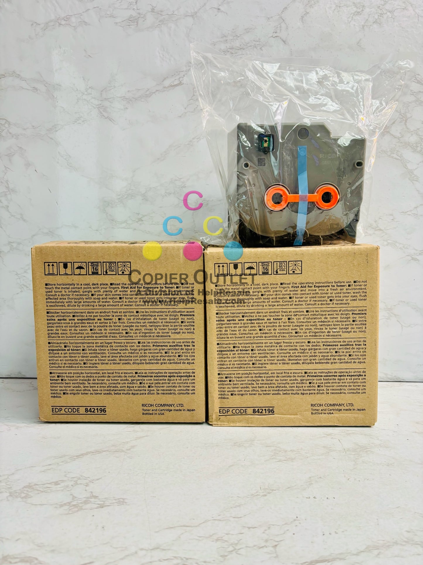 2 Open Genuine Ricoh MP C8003,C6500,C8000,C6503 Black Toner Cartridges 842196