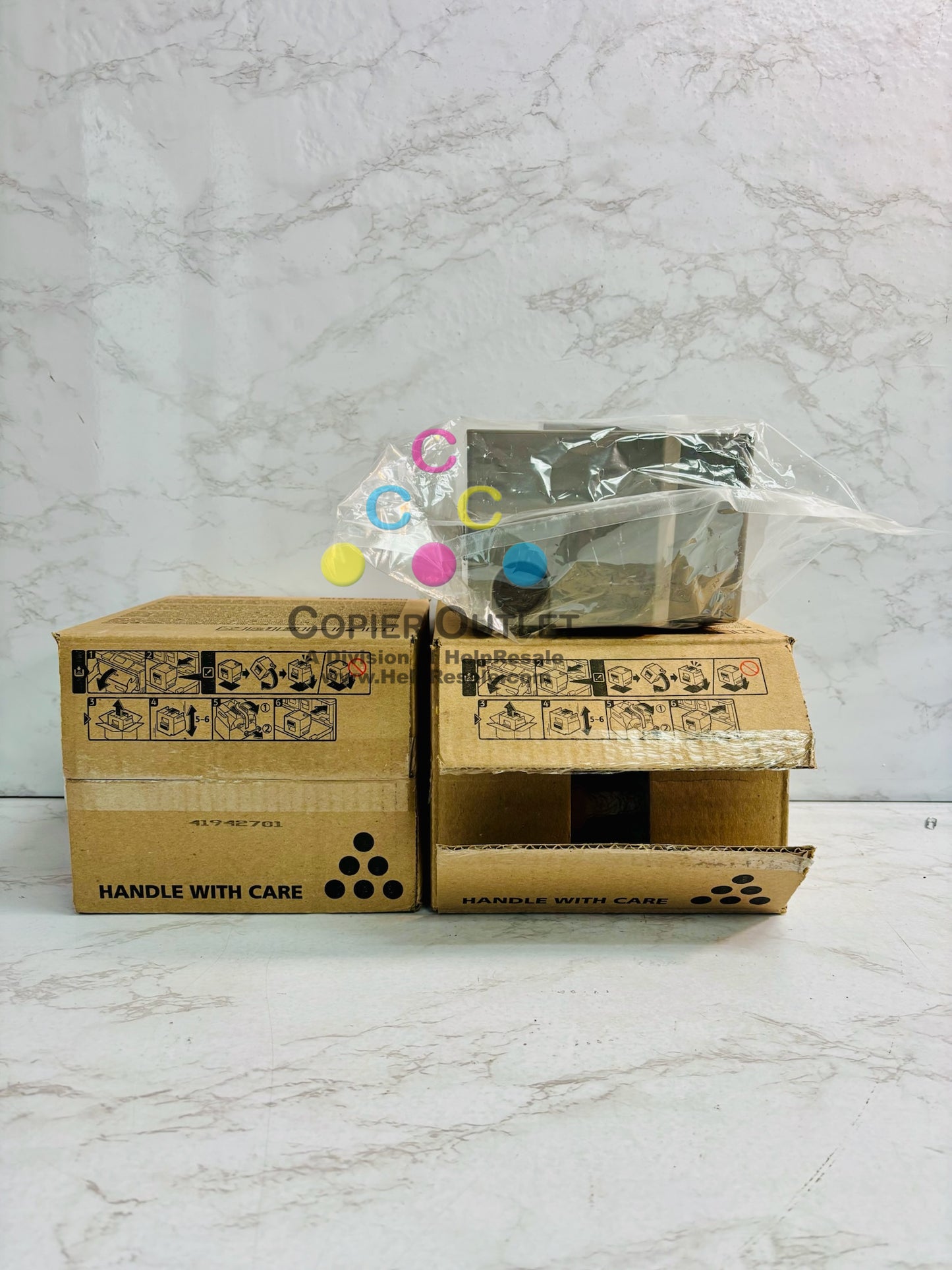 2 Open Genuine Ricoh MP C8003,C6500,C8000,C6503 Black Toner Cartridges 842196