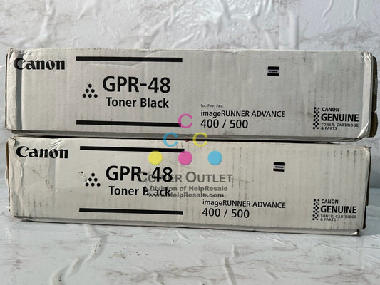 2 Cosmetic OEM Canon iR-ADV 400iF/500iF Black Toner Cartridges GPR-48 Same Day