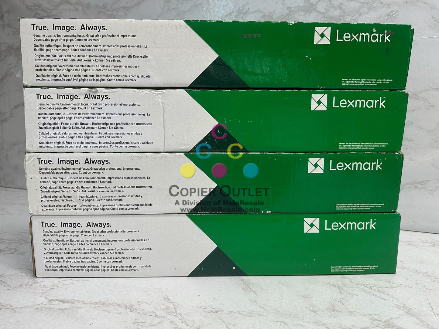 4 OEM Lexmark CX921,922,923,924 CMYK High Yield Toners 76C0HC0,M0,Y0, 86C0HK0