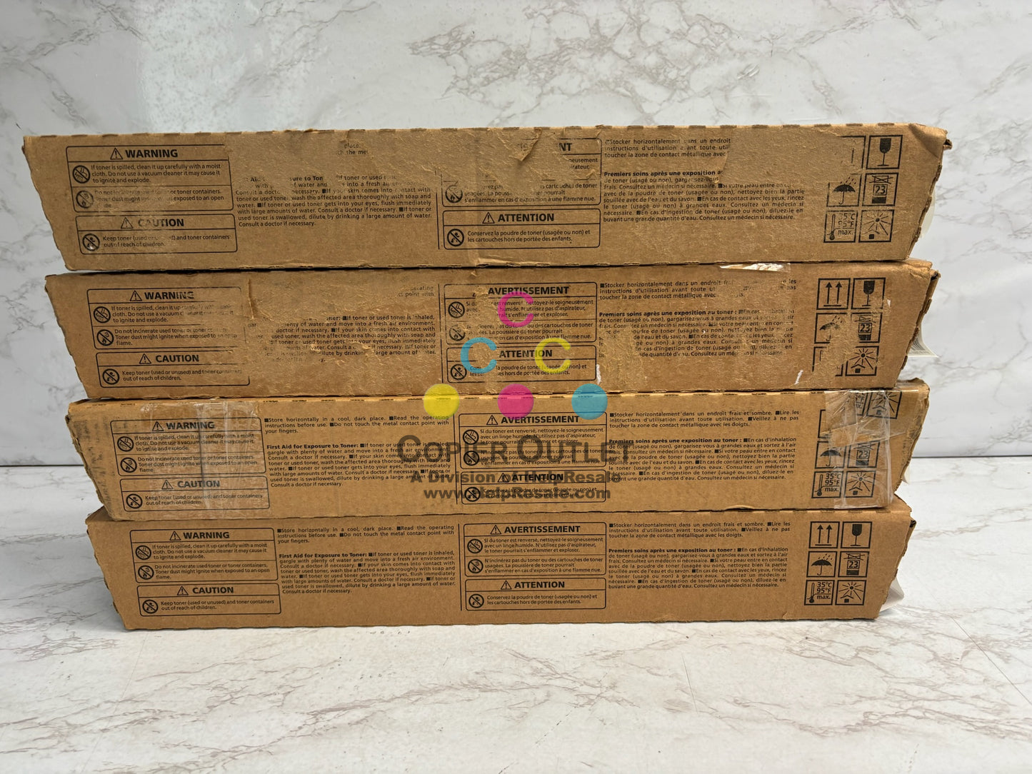 4 Genuine Ricoh IMC4500, C6000 MYKK Toners 842279, 842280, 842281 (No Cyan)