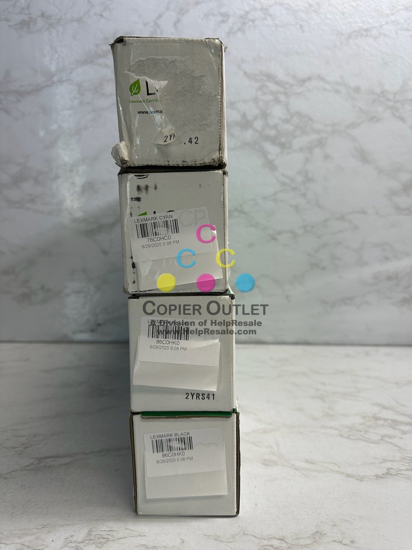 4 OEM Lexmark CX921,922,923,924 High Yield Toner 76C0HC0,86C0HK0(Cyanx2,Blackx2)