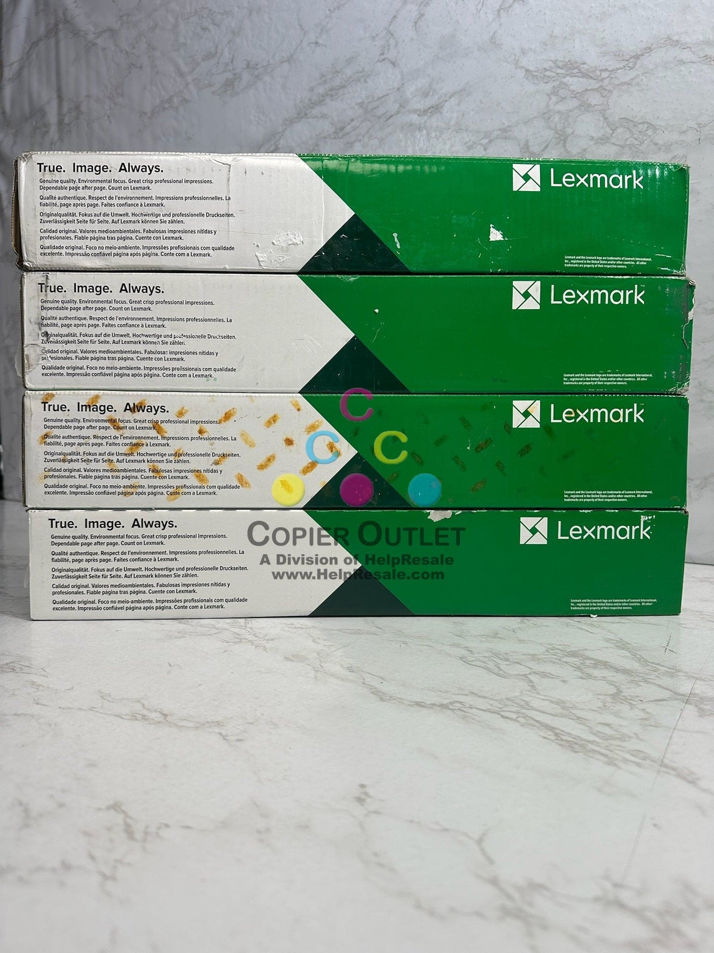 4 OEM Lexmark CX921,922,923,924 High Yield Toner 76C0HC0,86C0HK0(Cyanx2,Blackx2)