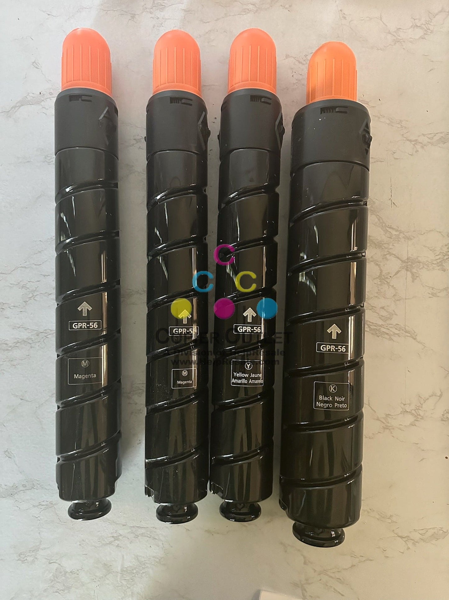 4 Open Box Genuine Canon IRA C7565,C7570,C7580 MMYK Toners GPR-56 (No Cyan)