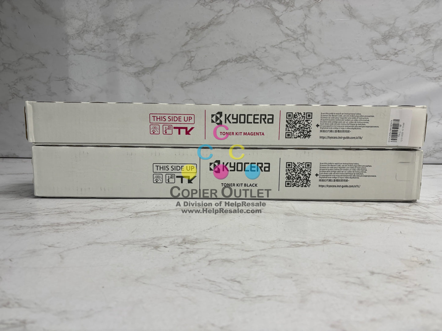 2 Genuine Kyocera MZ4001ci,MZ5001ci,MZ6001ci MK Toners TK-8597M, TK-8597K