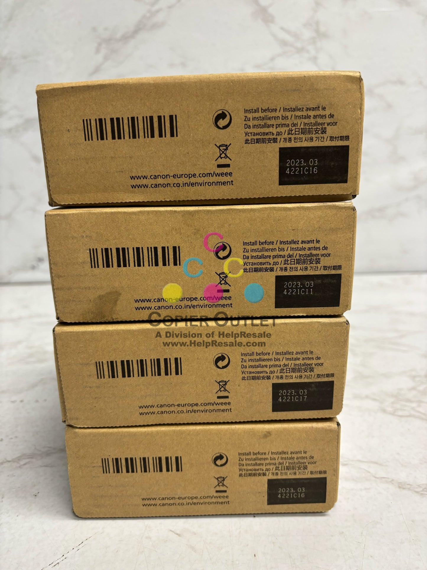 4 Genuine Canon PRO-2000,4000,6000,6100 Inks PFI-1300PC,PM,GY,PBK 330ML (2023)