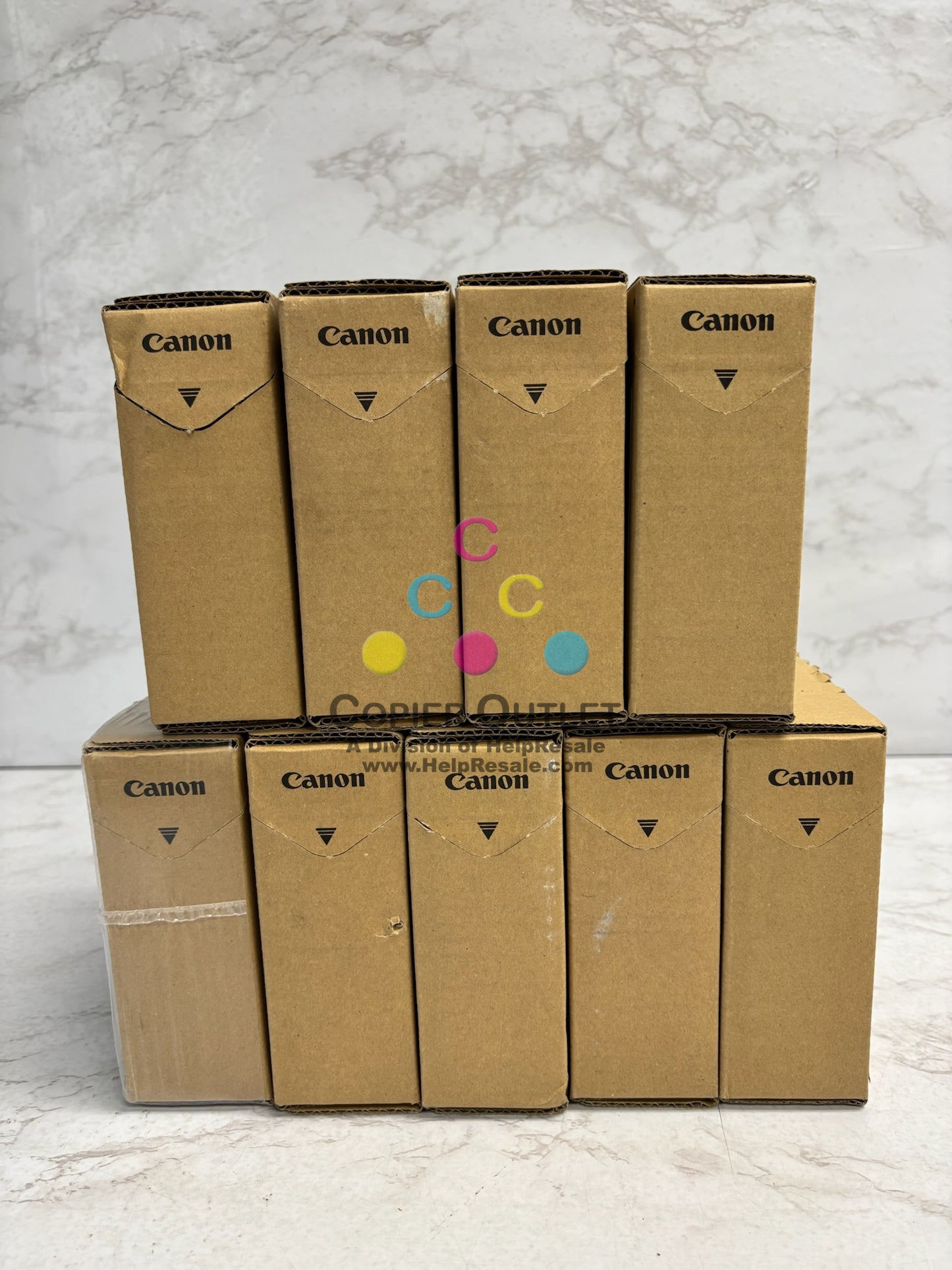9 OEM Canon TX-2000,TX-3000,TX-4000 Inks PFI-110 CCMMYY,BK,BK,MBK (2022-2024)