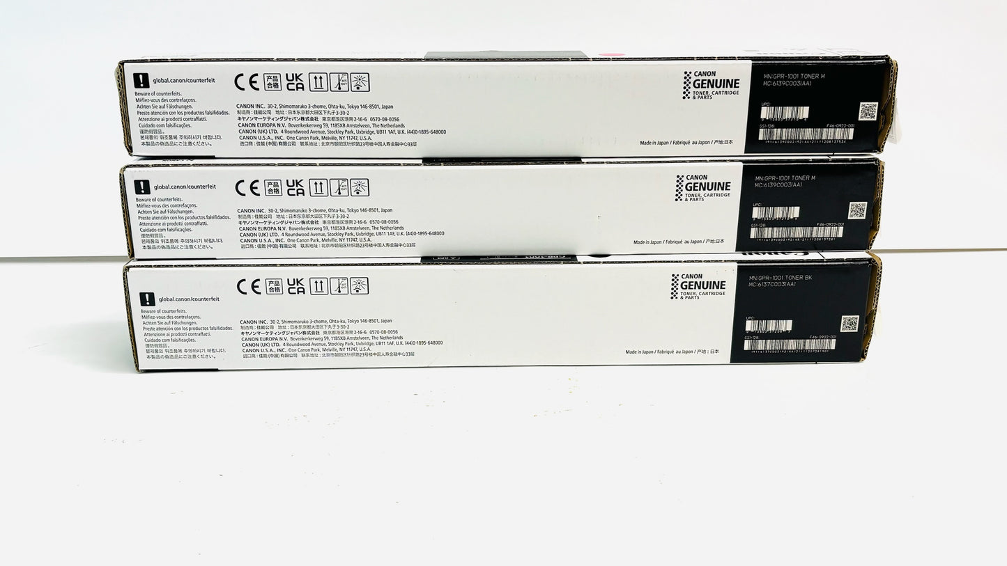 3 Genuine Canon IFC5140, C5150 Magenta & Black Toner GPR-1001M, GPR1001K