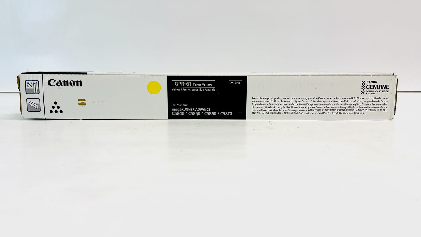 Genuine Canon imageRunner C5840,C5860, C5860 Yellow Toner GPR-61Y, GPR61Y