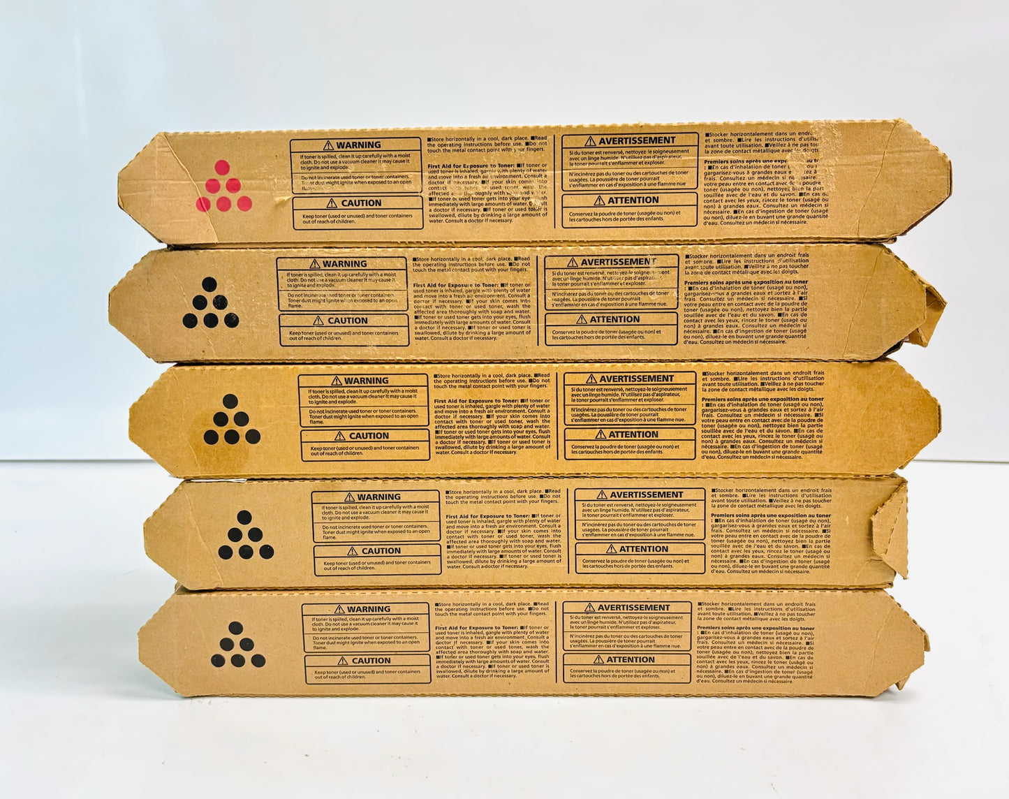 5 Genuine Ricoh MP C306/C307/C406 Magenta and  Black Toners 842091, 842093