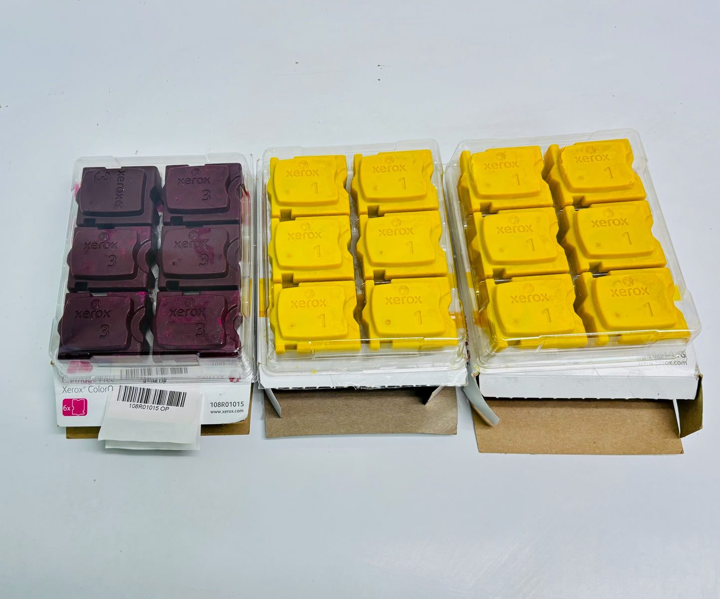 4 Open Genuine Xerox ColorQube 8900 Solid Ink MYYK 108R01015, 1016, 1017