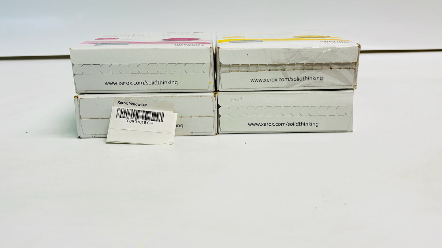 4 Open Genuine Xerox ColorQube 8900 Solid Ink MYYK 108R01015, 1016, 1017