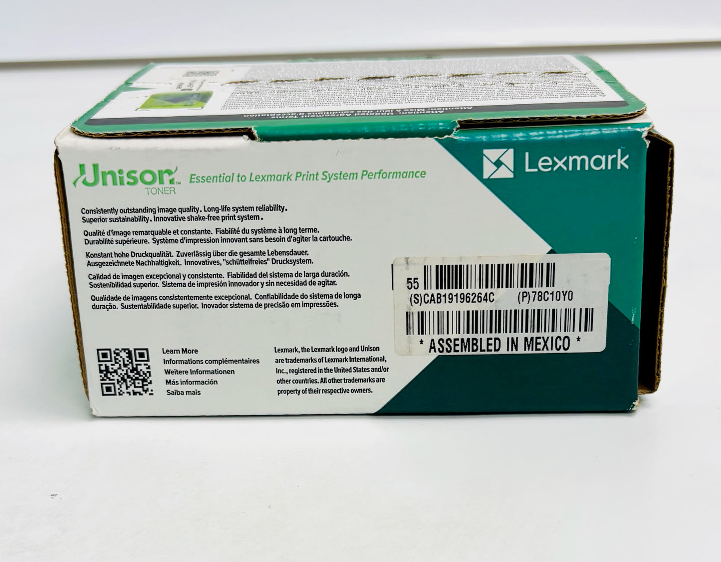 New Genuine Lexmark CS/CX 420, 520, 560 Series Yellow Toner 78C10Y0