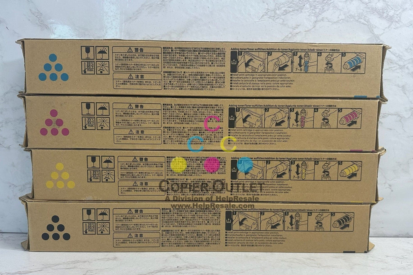 4 OEM Xante En/Press CMYK Toners 200-100373,200-100374,200-100375,200-100376