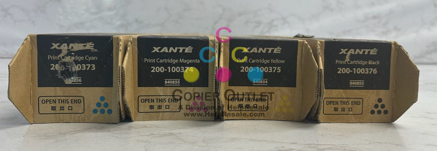 4 OEM Xante En/Press CMYK Toners 200-100373,200-100374,200-100375,200-100376