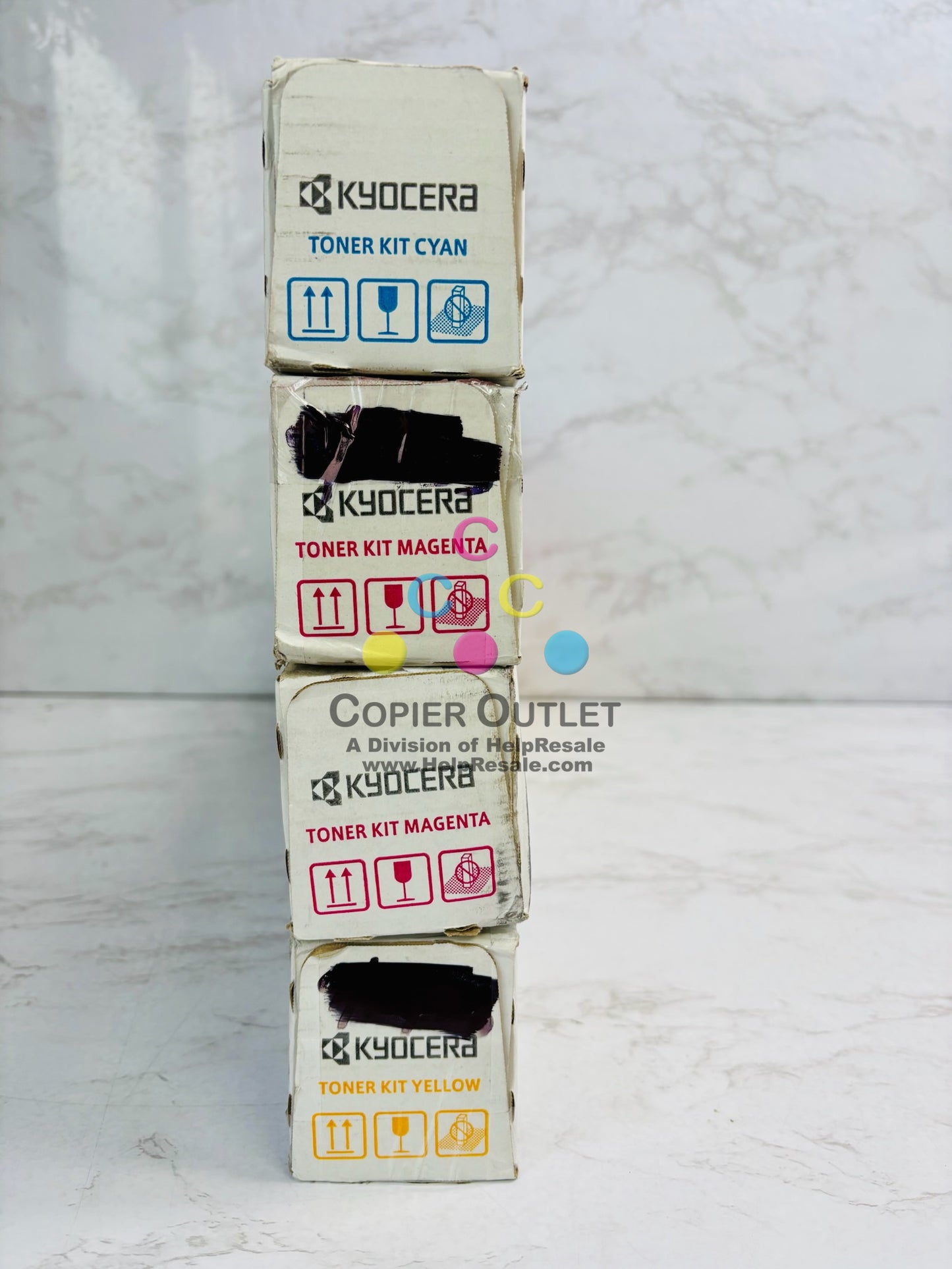4 Genuine Kyocera 5052ci 5053ci 6052ci CMMY Toners TK-8517