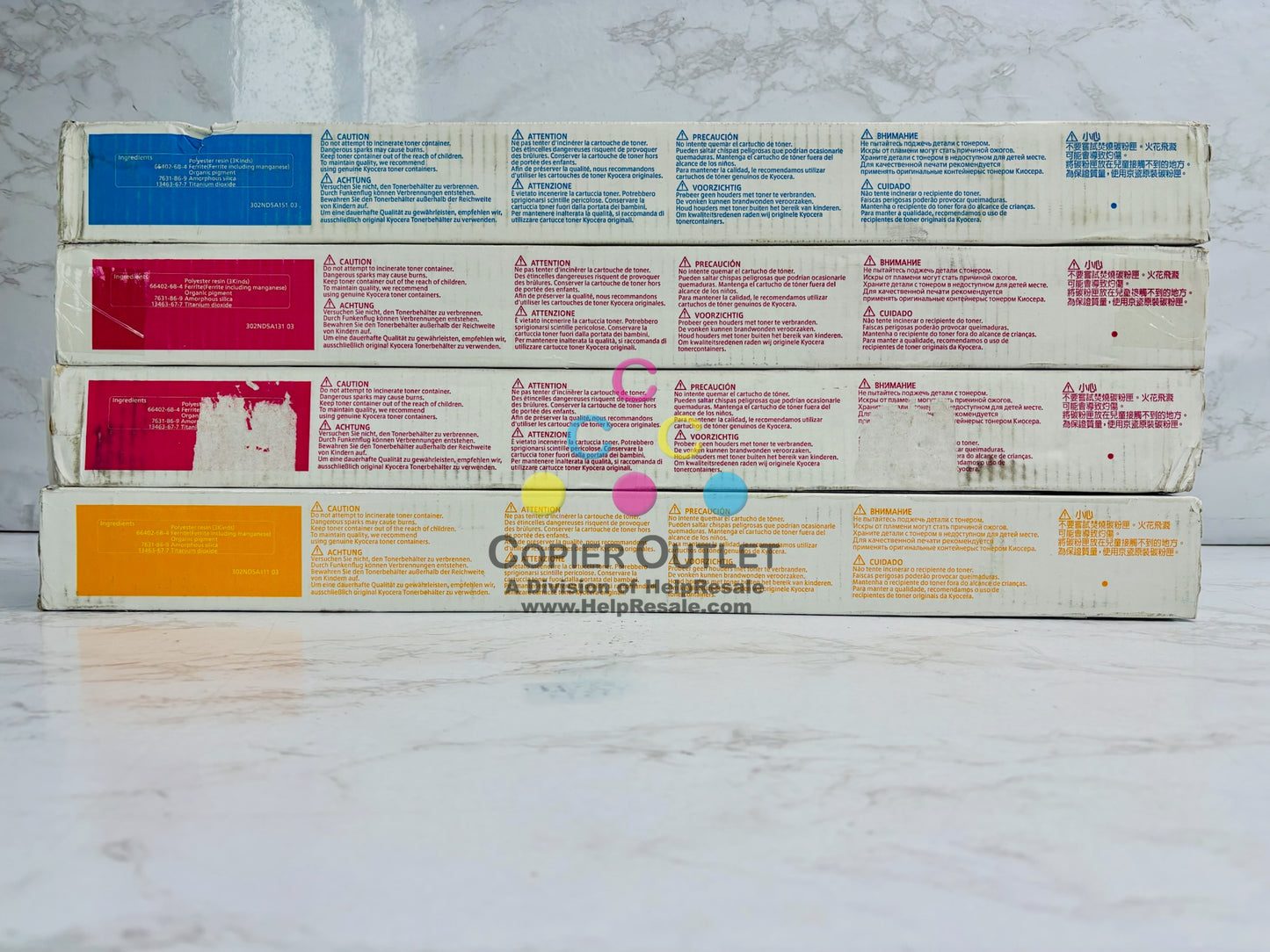 4 Genuine Kyocera 5052ci 5053ci 6052ci CMMY Toners TK-8517