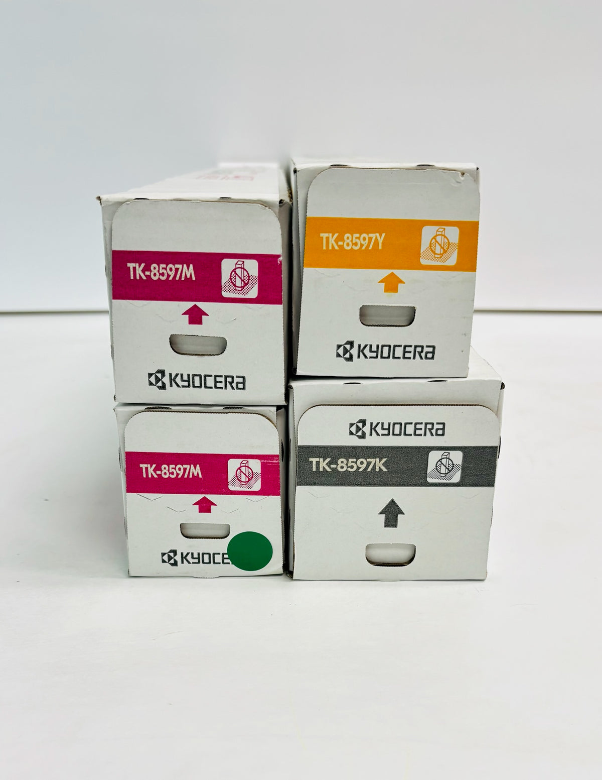 4 Genuine Kyocera Taskalfa MZ4001ci, MZ5001ci, MZ6001ci MMYK Toners TK-8597