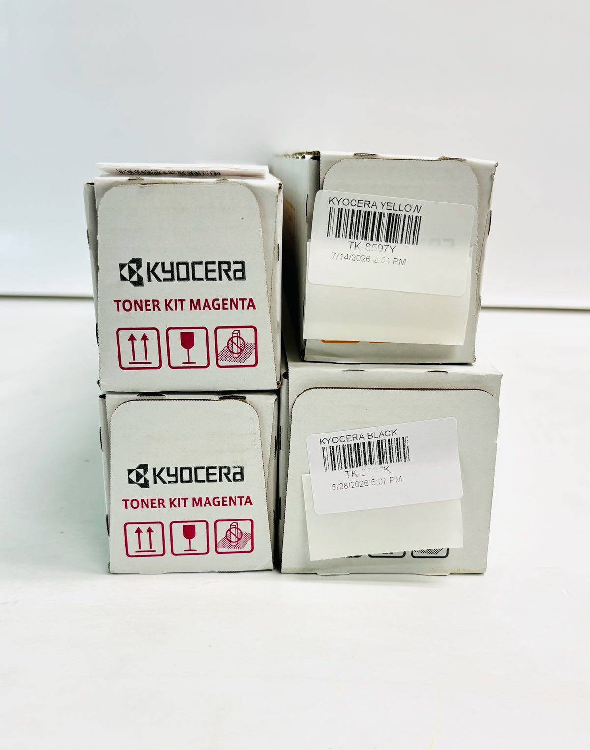 4 Genuine Kyocera Taskalfa MZ4001ci, MZ5001ci, MZ6001ci MMYK Toners TK-8597