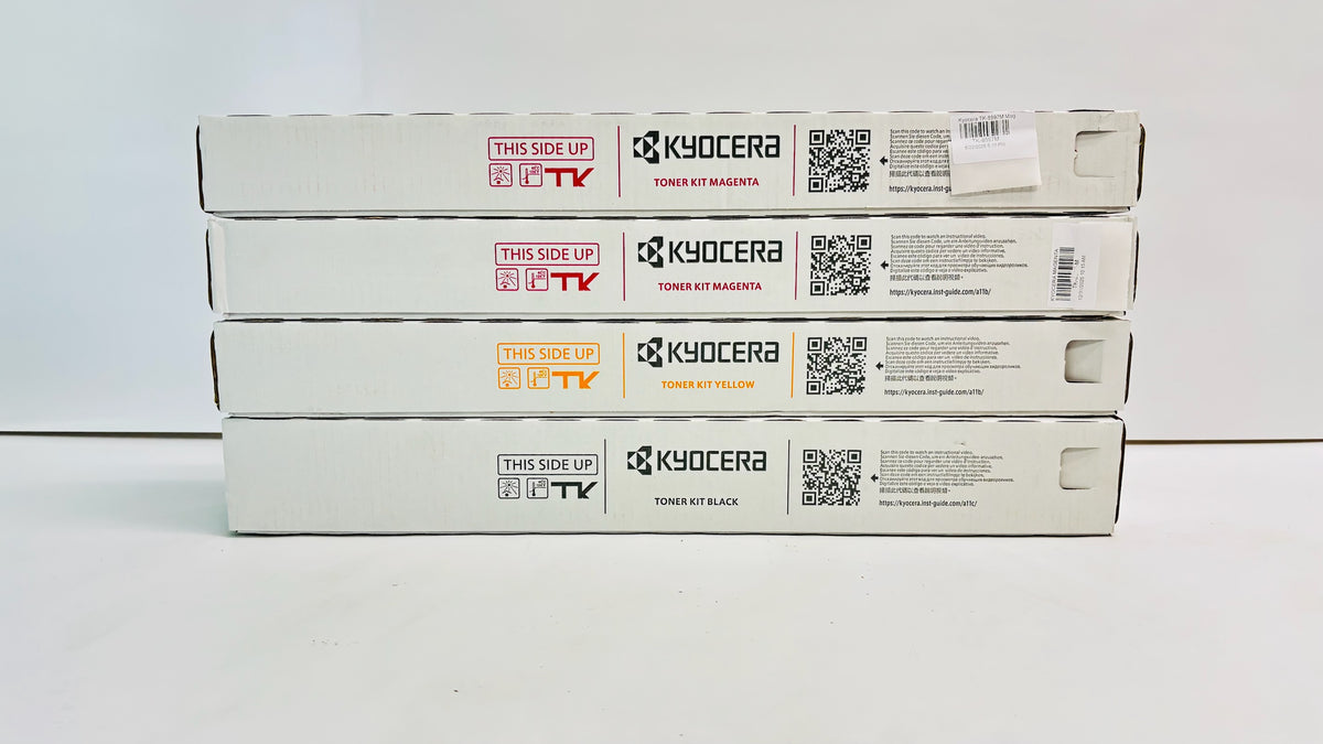 4 Genuine Kyocera Taskalfa MZ4001ci, MZ5001ci, MZ6001ci MMYK Toners TK-8597