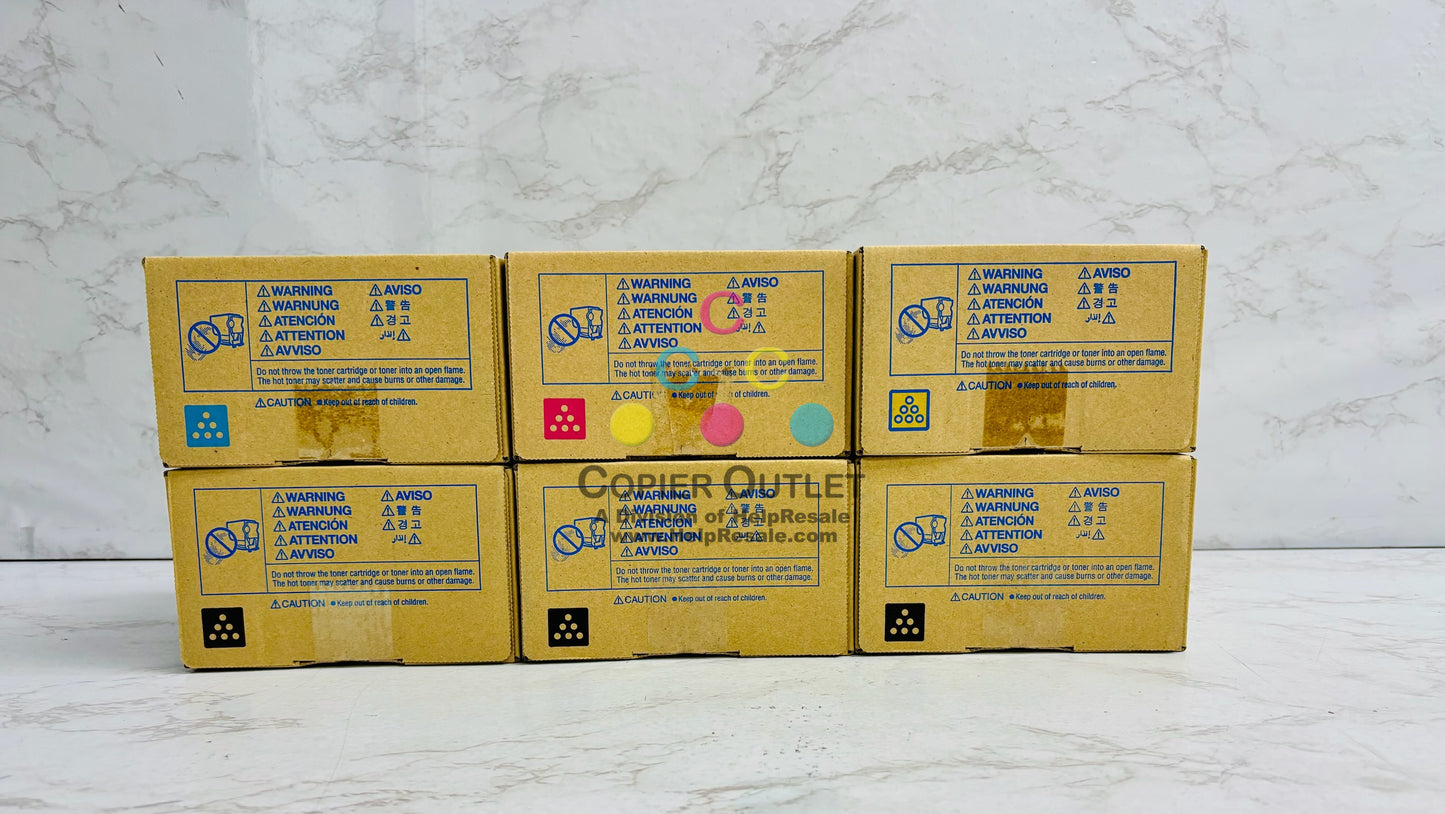6 Genuine Konica Minolta Bizhub C35 C35P CMYKKK Toner TNP22