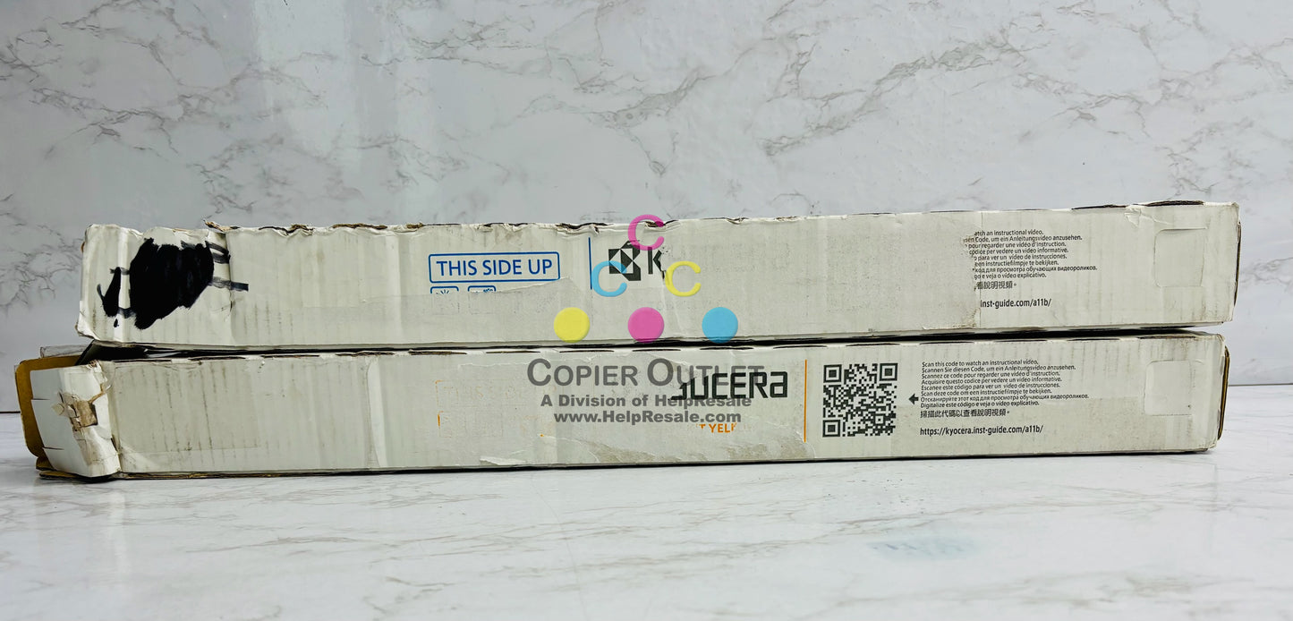 2 Open OEM Kyocera TASKalfa 2550ci Cyan & Yellow Toner TK-8317C, TK-8317Y