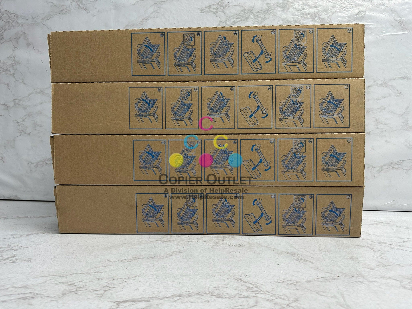 4 New Genuine Konica Minolta Bizhub C258,C308,C368 CMYK Toners TN324