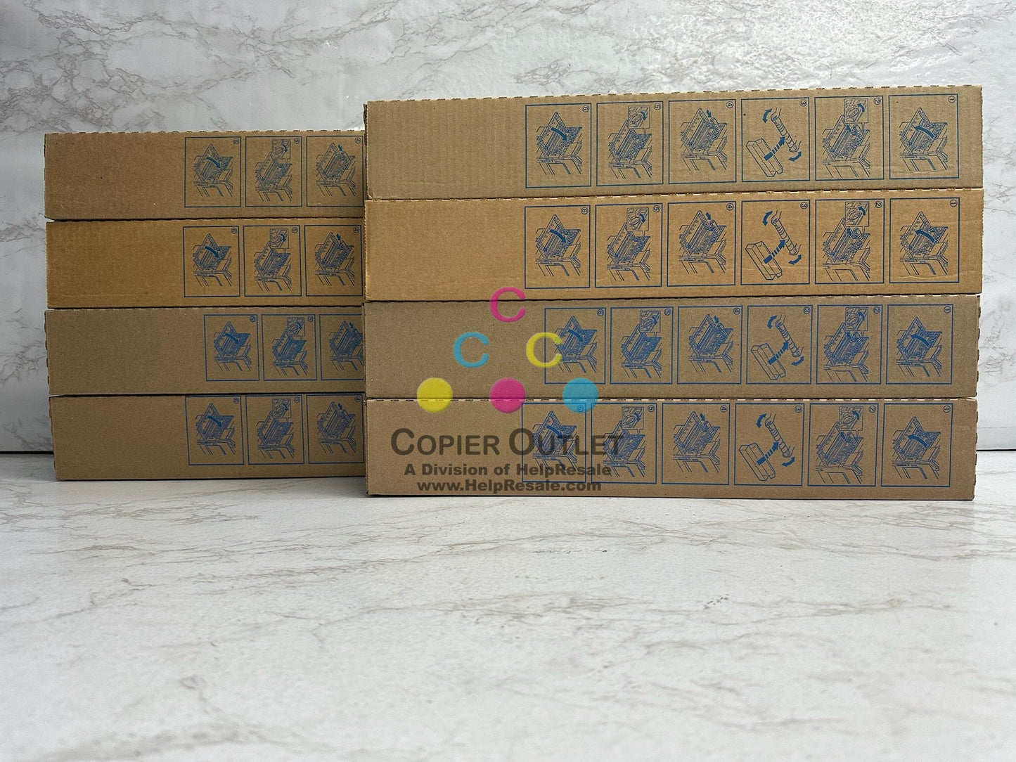 8 New Genuine Konica BH C458 C558 C658 CMYK Toners TN514 CMYK (TN514JK)