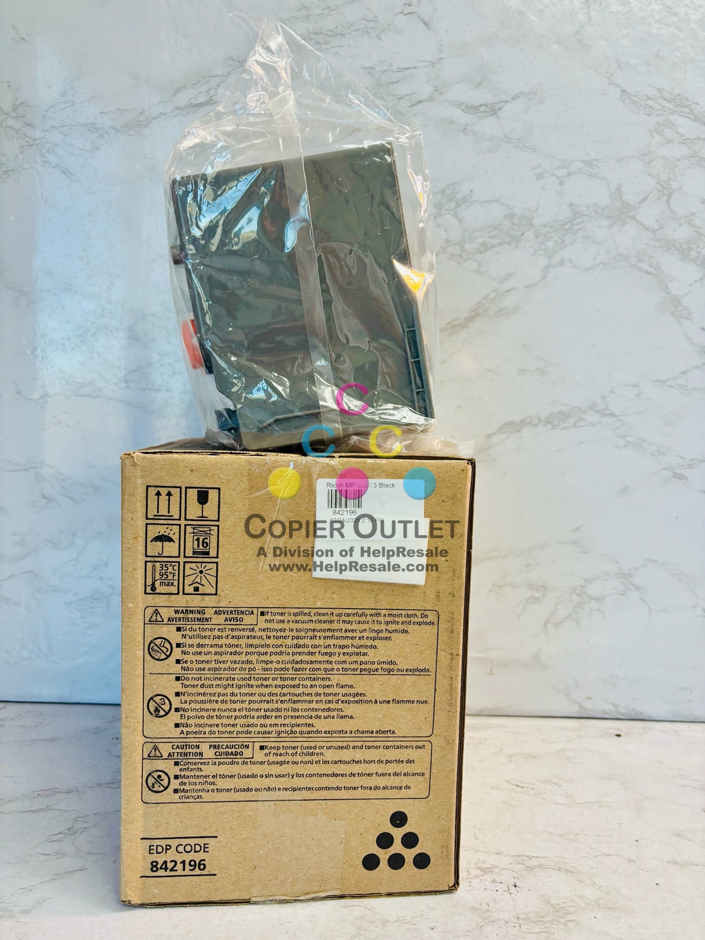Open Genuine Ricoh MP C8003,C6500 Black Print Cartridge 842196