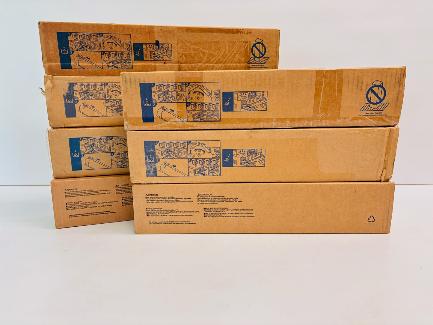 7 Cosmetic OEM Toshiba eSTUDIO2555C/3055C Cyan, Yellow & Black Toner T-FC50U-CYK