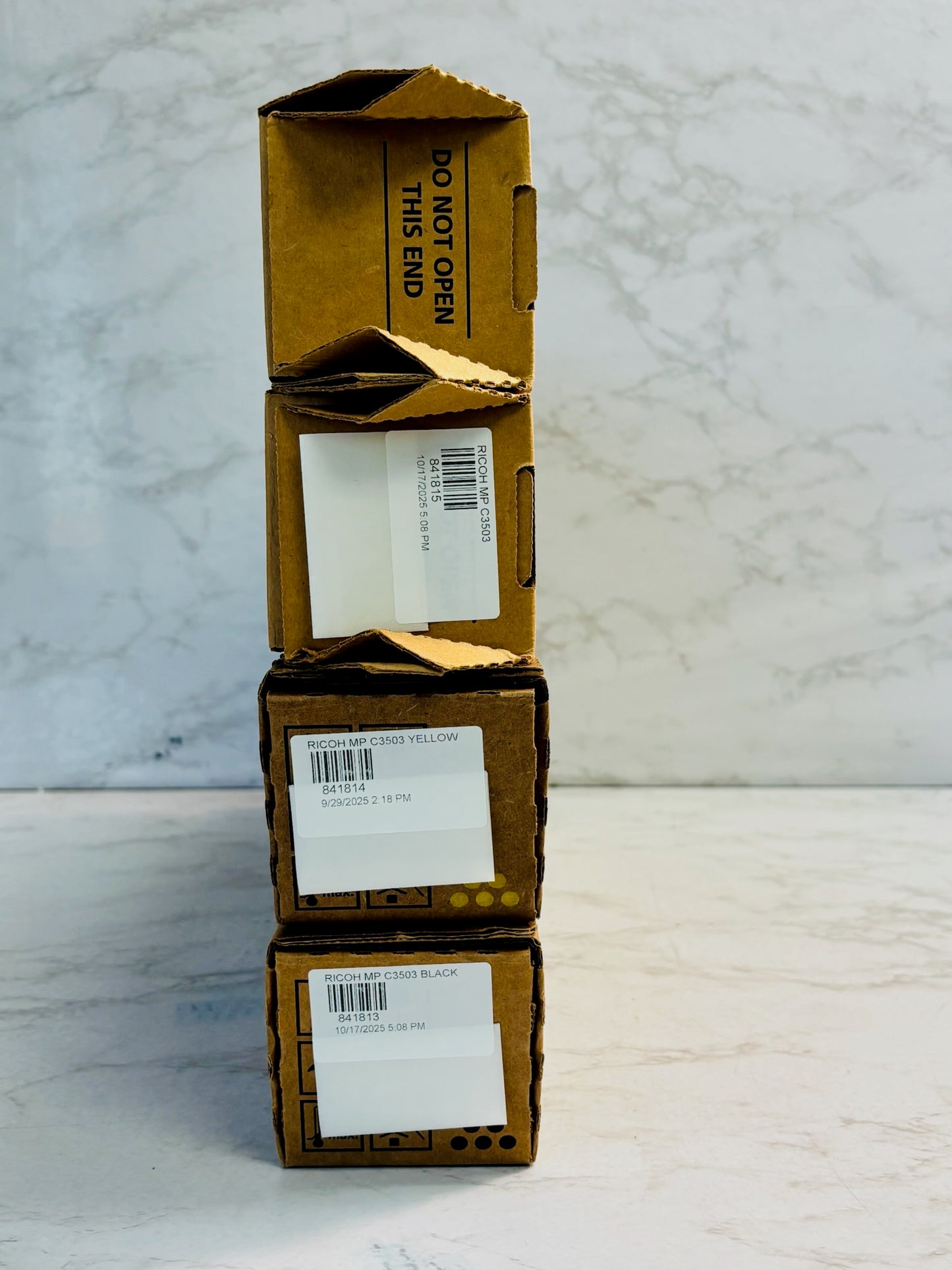 4 Genuine Ricoh MPC3503,C3003,C3504 CMYK Toners 841813, 841814, 841815, 841816