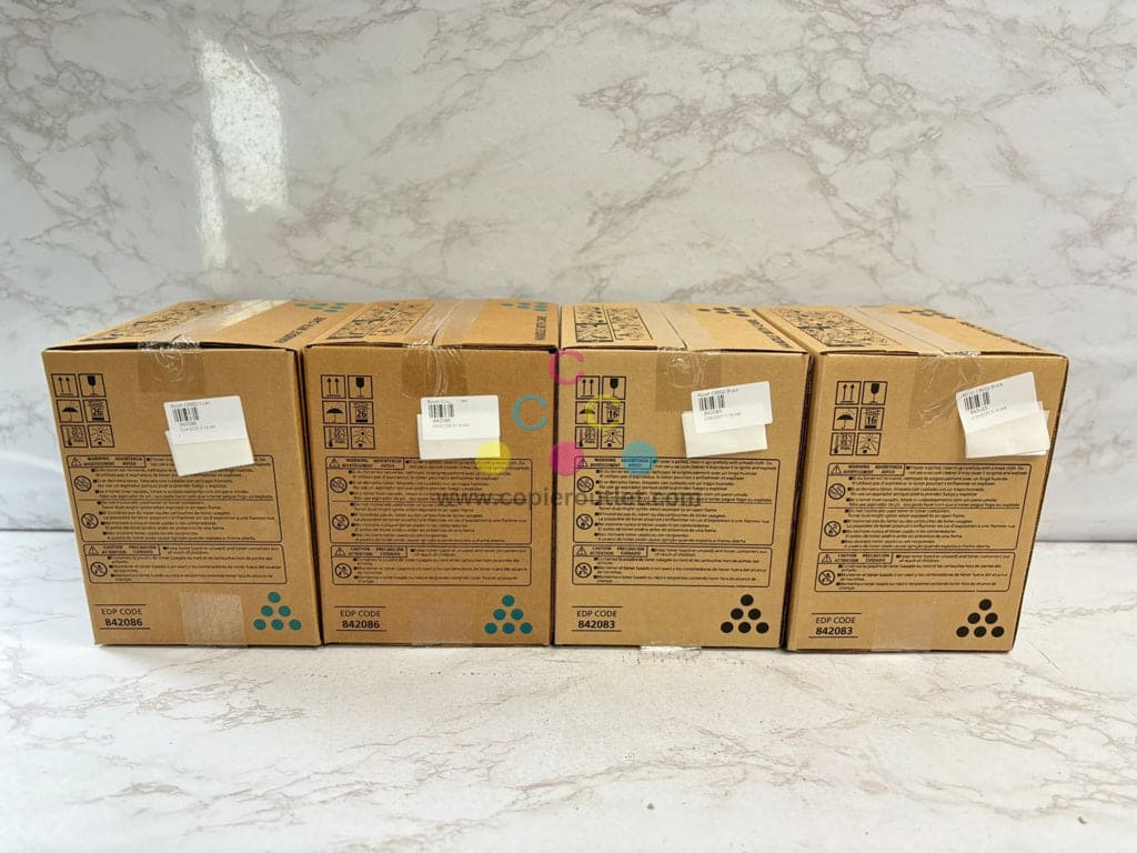 4 OEM Ricoh MP C6502S,C8002SP CCKK Toner Cartridge 842086,842083 Same Day Ship