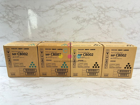4 OEM Ricoh MP C6502S,C8002SP CCKK Toner Cartridge 842086,842083 Same Day Ship