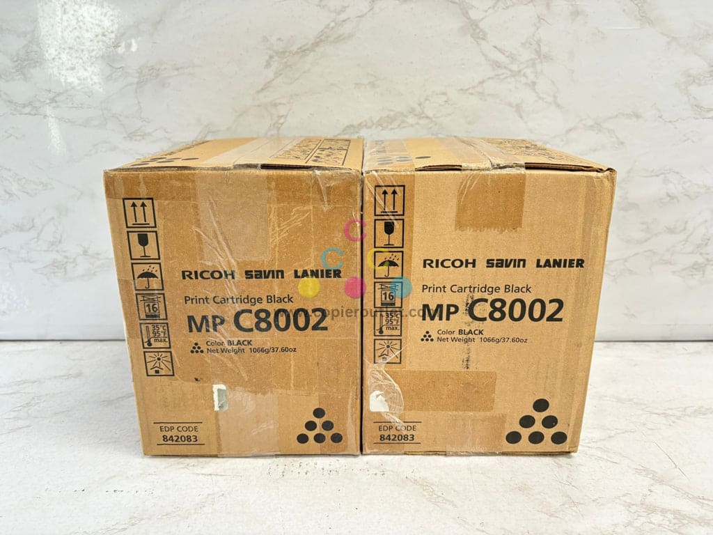 2 OEM Ricoh MP C6502S,C8002SP Black Toner Cartridge 842083 Same Day Shipping