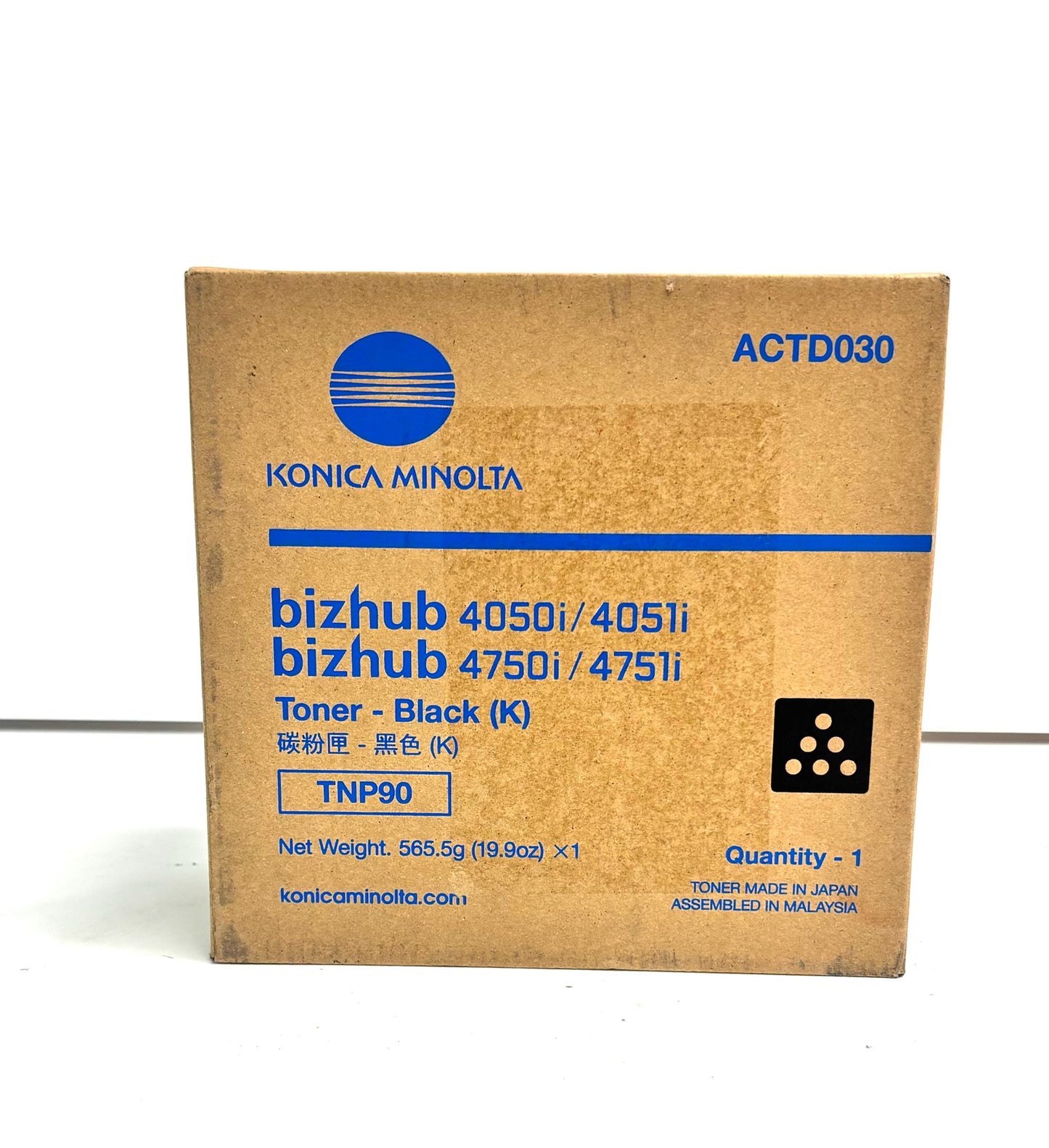 Cosmetic Genuine Konica bizhub 4050i,4750i Black Toner TNP90 / TNP-90 (ACTD030)