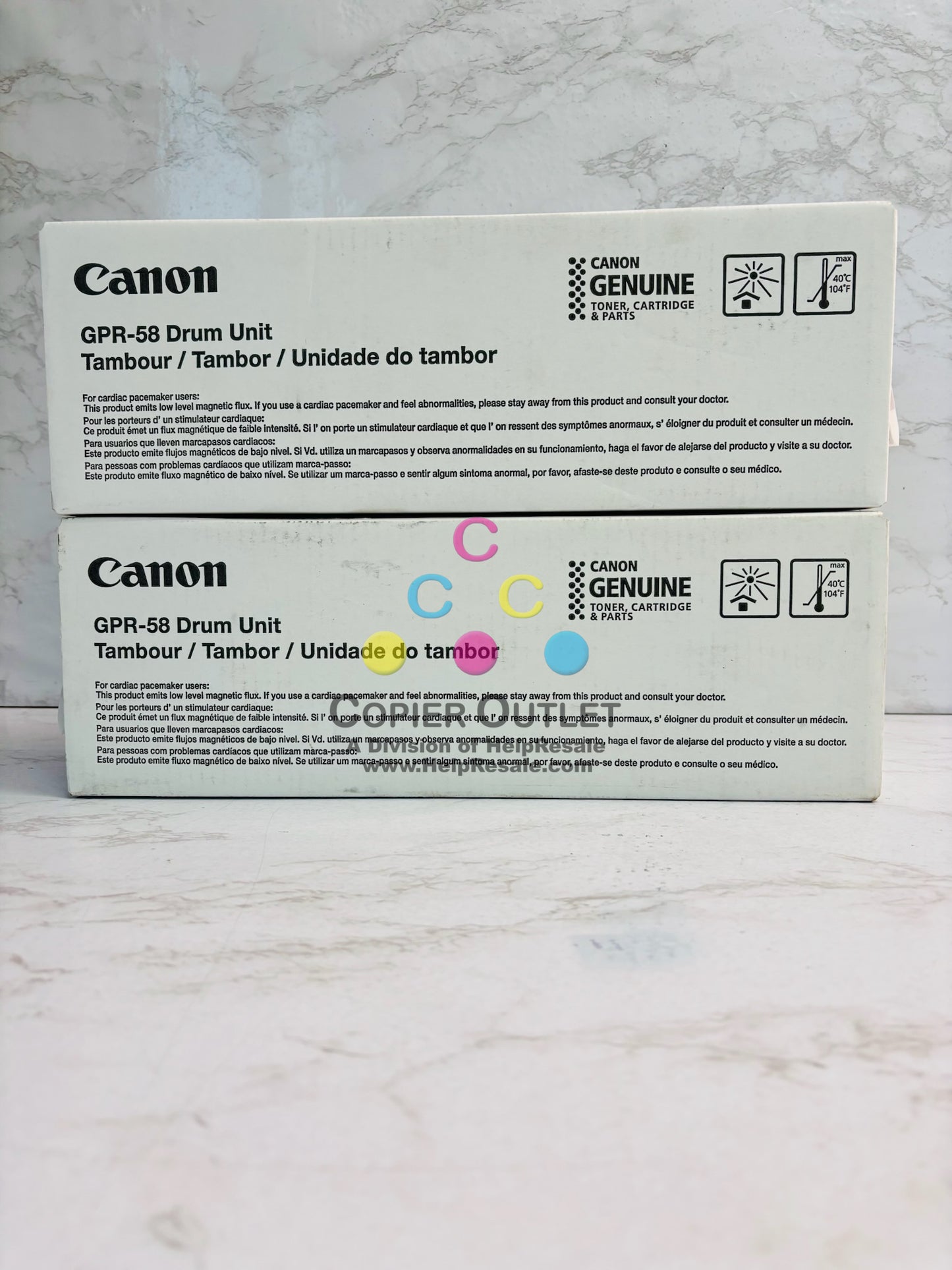 2 Genuine Canon iRA C256,C259 GPR-58, GPR58 Mag. & Black Drums 2188C003,2186C003