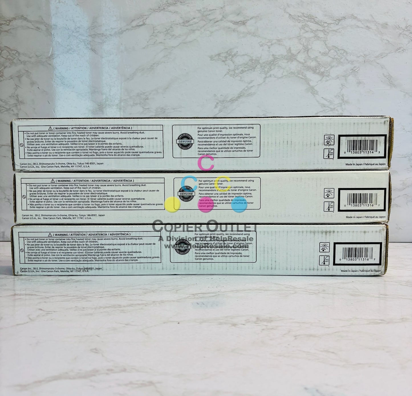 3 Genuine Canon iRAC9075 Cyan & Yellow Toner GPR-32C, GPR-32Y