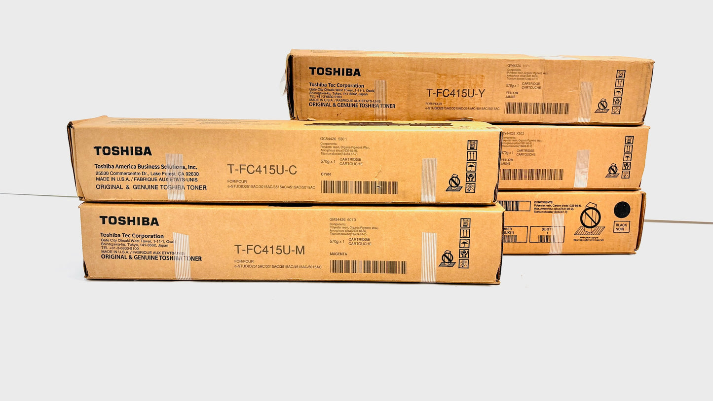 5 Cosmetic Toshiba eSTUDIO 2515AC,3015AC,3515AC CMYYK Toners T-FC415U