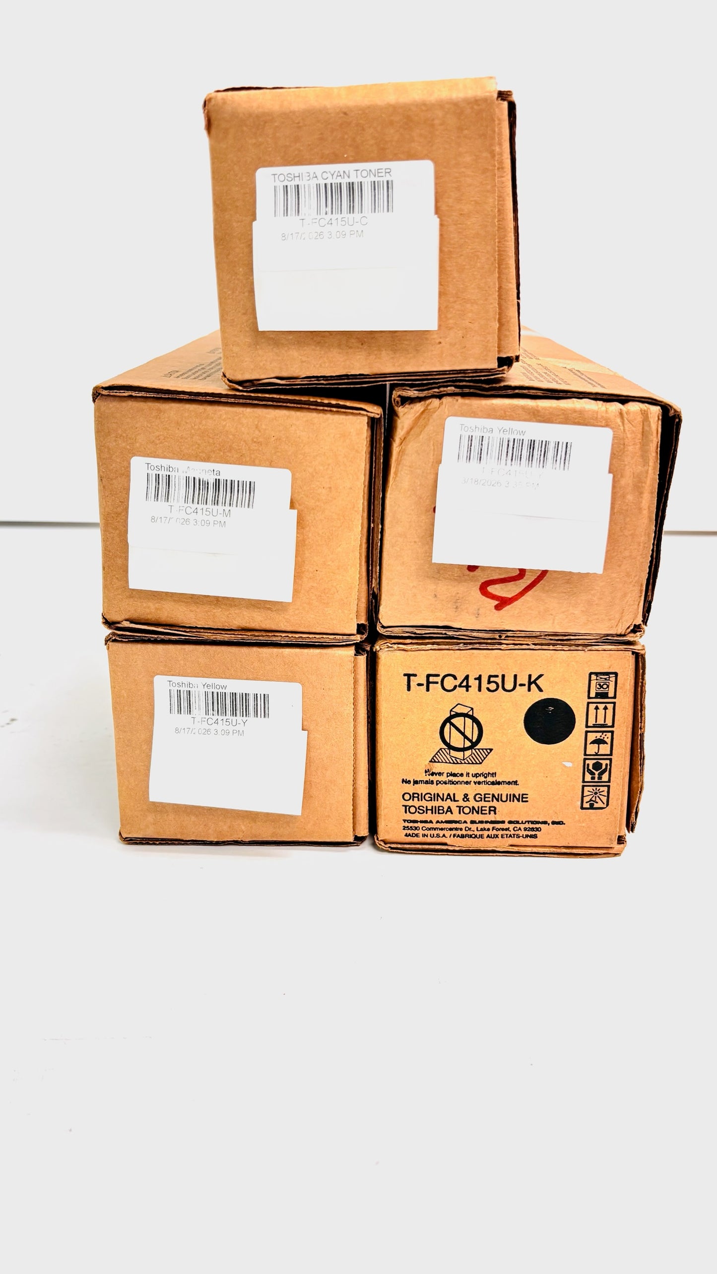 5 Cosmetic Toshiba eSTUDIO 2515AC,3015AC,3515AC CMYYK Toners T-FC415U