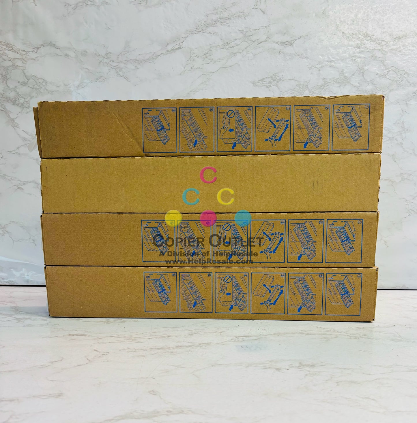 4 Genuine Konica BizHub C450i C550i C650i Cyan & Black Toner TN626C, TN626K