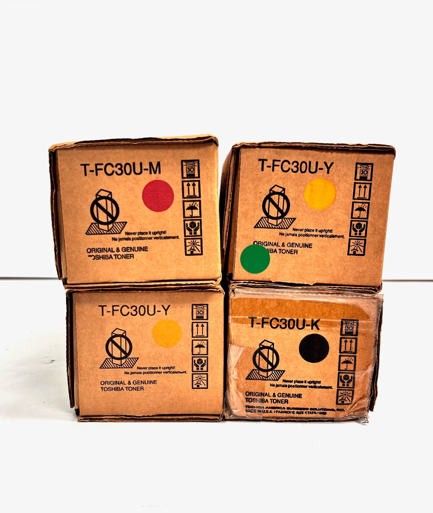 4 Genuine Toshiba eStudio 2050C,2051C,2550C,2551C MYYK Toners T-FC30U
