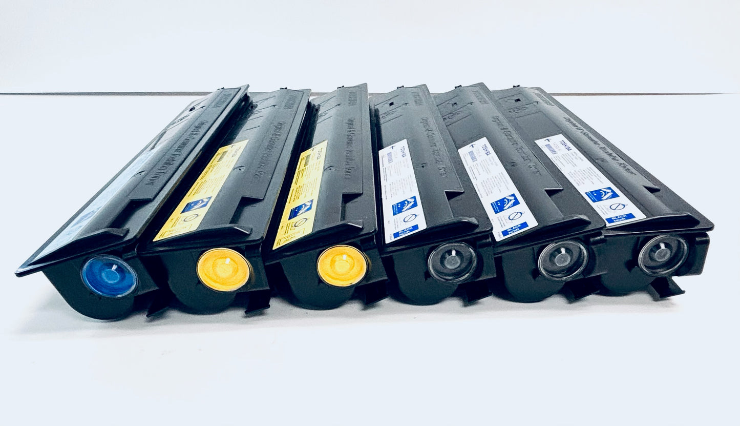6 Open Genuine Toshiba 2555C,5055CG Cyan, Yellow & Black Toner T-FC50U-CYYKKK