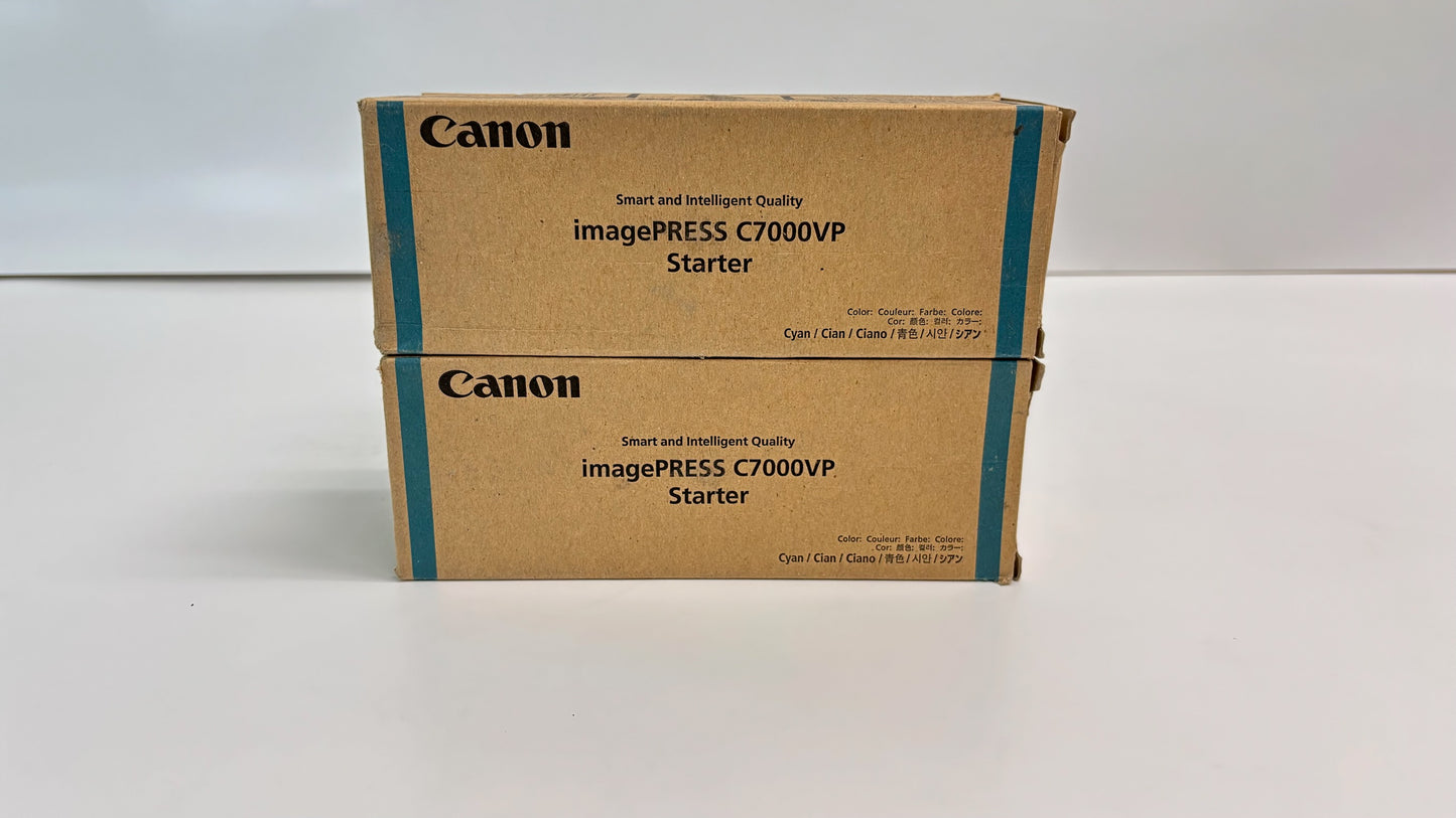2 New Genuine Canon IPC6000, C7000VP, C7010VP Cyan Starters 0441B001(AA)